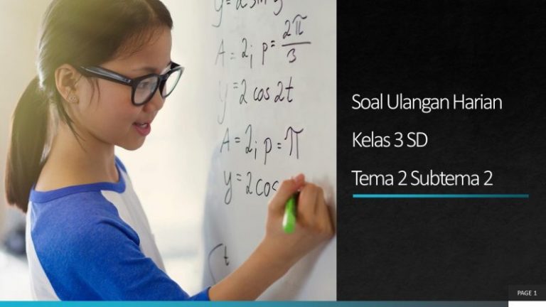 Soal Ulangan Harian Kelas 2 Tema 2 Sub Tema 1 Bermain Di Lingkungan ...