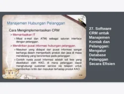 27. Software CRM untuk Manajemen Kontak dan Pelanggan: Mengatur Database Pelanggan Secara Efisien