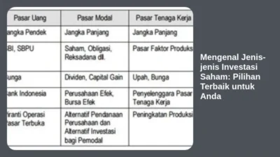 Mengenal Jenis-jenis Investasi Saham: Pilihan Terbaik untuk Anda