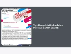 Tips Mengelola Risiko dalam Investasi Saham Syariah