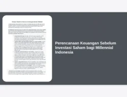 Perencanaan Keuangan Sebelum Investasi Saham bagi Millennial Indonesia
