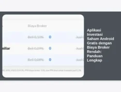 Aplikasi Investasi Saham Android Gratis dengan Biaya Broker Rendah: Panduan Lengkap