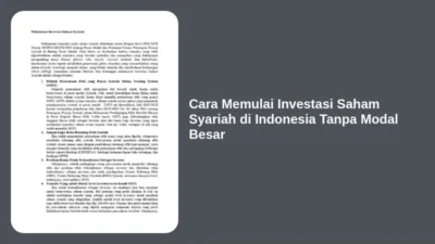 Cara Memulai Investasi Saham Syariah di Indonesia Tanpa Modal Besar