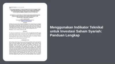 Menggunakan Indikator Teknikal untuk Investasi Saham Syariah: Panduan Lengkap