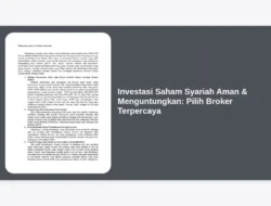 Investasi Saham Syariah Aman & Menguntungkan: Pilih Broker Terpercaya