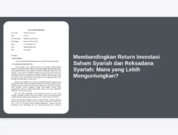 Membandingkan Return Investasi Saham Syariah dan Reksadana Syariah: Mana yang Lebih Menguntungkan?