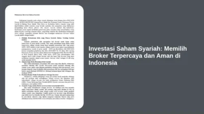 Investasi Saham Syariah: Memilih Broker Terpercaya dan Aman di Indonesia