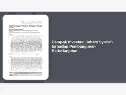 Dampak Investasi Saham Syariah terhadap Pembangunan Berkelanjutan